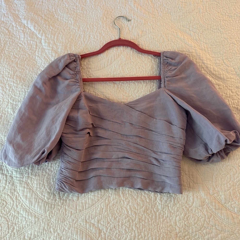 Zara Light Purple Crop Top